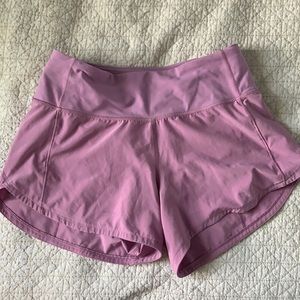 Purple Lululemon speed up shorts